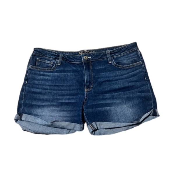 Arizona Jean Company Pants - Arizona Jeans Rolled Hem Denim Blue Jean Shorts Cotton Spandex Junior Size 17